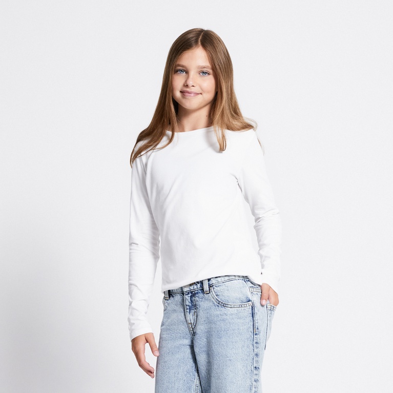 Basic long sleeve top "Fredrika star" White